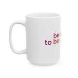 Be deliberate to be creative Mug | White Ceramic Coffee Cup, Rainbow Text