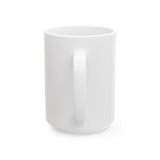 Be deliberate to be creative Mug | White Ceramic Coffee Cup, Rainbow Text